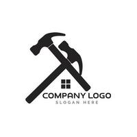 Construction company logo template design vector illustration