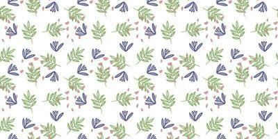 Seamless vector Floral pattern. Color flower and leaves Endless background illustration for Wallpaper, Wrapping paper, Postcard, Banner, Fabric. Decorative botanical template for product design.