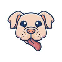 Cute Dog Face Logo Isolated On White Background vector