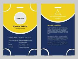 Corporate id card template vector