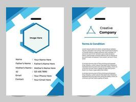 Corporate id card template vector