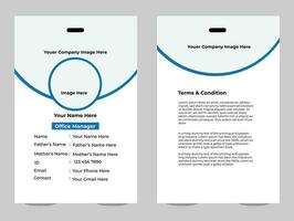 plantilla de tarjeta de identificación corporativa vector