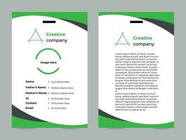 Corporate id card template vector