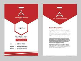 Corporate id card template vector