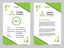 Corporate id card template vector