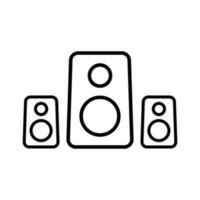 Woofers, speakers icon in line style design isolated on white background. Editable stroke. vector