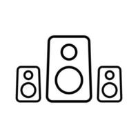 Woofers, speakers icon in line style design isolated on white background. Editable stroke. vector