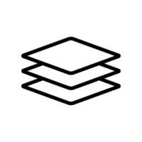 Layers icon in line style design isolated on white background. Editable stroke. vector