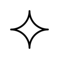 Sparkle icon in line style design isolated on white background. Editable stroke. vector