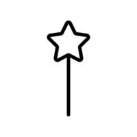 Magic wand icon in line style design isolated on white background. Editable stroke. vector