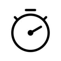 Stopwatch, timer icon in line style design isolated on white background. Editable stroke. vector