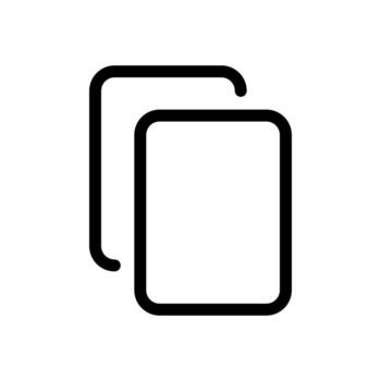 Copy, duplicate content icon in line style design isolated on white background. Editable stroke. vector