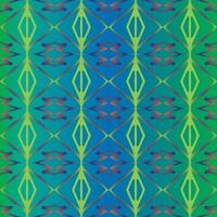 Seamless pattern in folk style for fabric and textiles. Blue green color tones vector