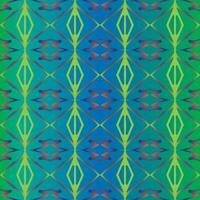 Seamless pattern in folk style for fabric and textiles. Blue green color tones vector