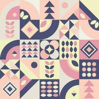 A set of geometric shapes in a minimalist style. Abstract vector pattern design in Scandinavian style for web banner, business presentation, branding package, fabric print, wallpaper