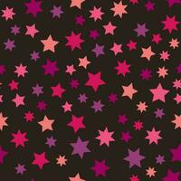 Seamless simple pattern with red stars on a dark, background. Seamless pattern can be used for wallpapers, textile, surface textures. Vector illustration