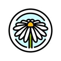 chamomile cosmetic plant color icon vector illustration