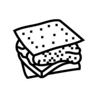 smores food snack line icon vector illustration
