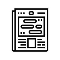 article news media line icon vector illustration