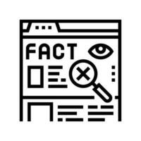 fact check news media line icon vector illustration