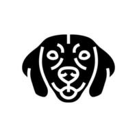beagle perro perrito mascota glifo icono vector ilustración