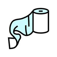 paper towel unrolling color icon vector illustration