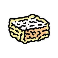 rice crispy treats food snack color icon vector illustration