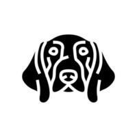 german shorthaired pointer dog puppy pet glyph icon vector illustration