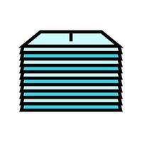stack folded paper towels color icon vector illustration