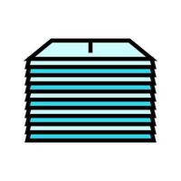 stack folded paper towels color icon vector illustration