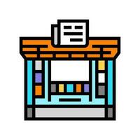 newsstand news media color icon vector illustration