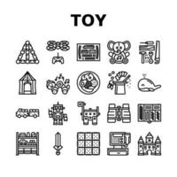 toy baby child kid play icons set vector