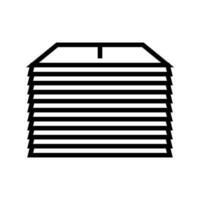 stack folded paper towels line icon vector illustration