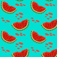 Vector hand draw seamless pattern slice of watermelon. Cute summer fresh fruits print. Background for wallpaper, fabric design, textile