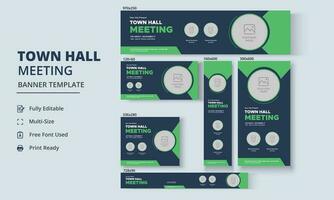 Town Hall Meeting Banner Templates, City Hall Banner and Poster vector