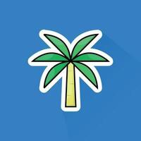Illustration Vector of Palm Tree in Flat Design