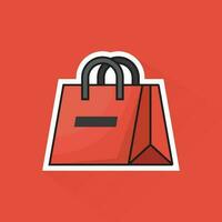 ilustración vector de compras bolso en plano diseño