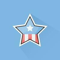 Illustration Vector of American Star in Flat Design