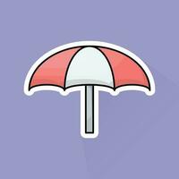 ilustración vector de paraguas en plano diseño