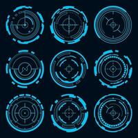 Vector HUD futuristic frame technology circle. Technology Hi-tech element.
