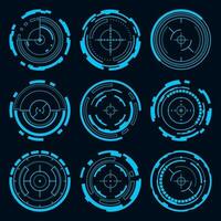 Vector HUD futuristic frame technology circle. Technology Hi-tech element.