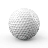 golf pelota aislado en blanco fondo, 3d representación, generar ai foto