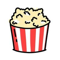 Popcorn simple illustration. food illustration vector