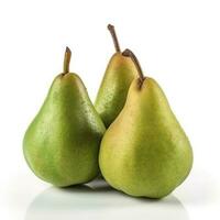 pears isolated on white background, generate ai photo