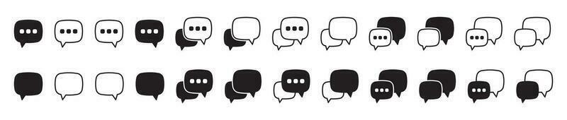 Chat vector icon. Talk bubble speech icon. Blank empty bubbles vector design elements.