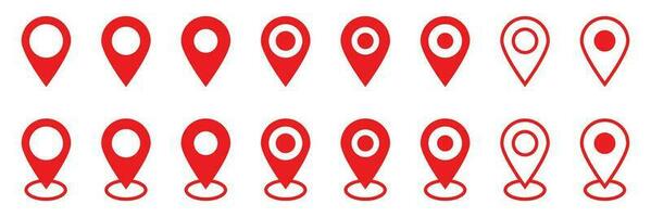 Red maps pin. Location map icon. vector
