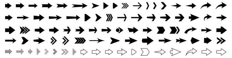 conjunto de vector flecha iconos colección de punteros