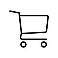 compras carro icono. carretilla icono. vector