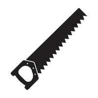 Saw icon. Hand saw silhouette vector design.