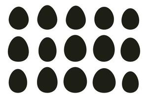Various egg shapes. Vector illustration.
